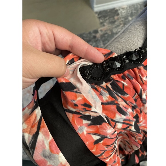 NWD $2,995 St. John Black‎ Flamingo Dégradé Print Gown [SZ 6 ] - Picture 4 of 13